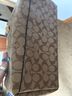 Coach 100% Leather Print Brown Blue Leather Tote One size - photo 5