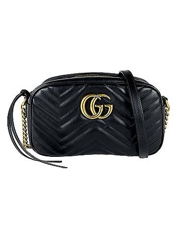 Gucci Gucci GG Marmont Leather Shoulder Bag, Black, Women's, 447632 z10752 (view 1)