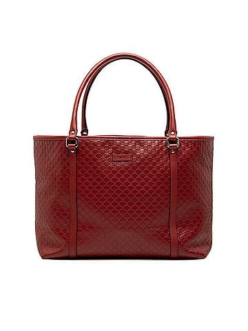 Gucci Gucci Microguccissima Tote Bag Shoulder 449647 Red Leather Women's GUCCI (view 1)