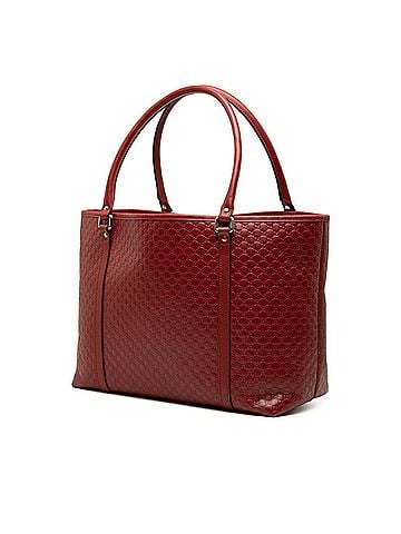 Gucci Gucci Microguccissima Tote Bag Shoulder 449647 Red Leather Women's GUCCI (view 2)