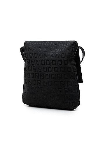Fendi Fendi Zucchino Shoulder Bag 8BT075 Black Canvas Leather Women's FENDI (view 2)