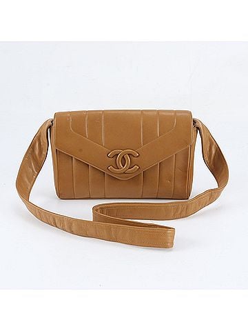 Chanel Chanel Mademoiselle Lambskin Leather Shoulder Bag, Brown, with Serial Number Seal, for Women (view 1)