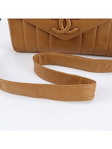 Chanel Chanel Mademoiselle Lambskin Leather Shoulder Bag, Brown, with Serial Number Seal, for Women (view 2)