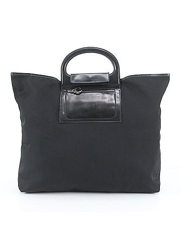 Salvatore Ferragamo Salvatore Ferragamo Gancini Leather Nylon Tote Bag Handbag Black Women's (view 1)
