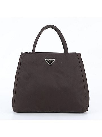 Prada Prada Tessuto Nylon Triangle Logo Tote Bag Shoulder Handbag Black Women's (view 1)
