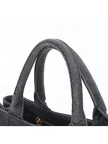 Prada Prada Canapa Denim Tote Bag, Shoulder Handbag - Brand Name Women's (view 2)