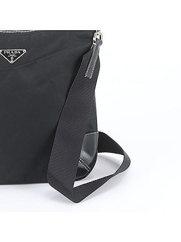 Prada Prada Tessuto Nylon Triangle Logo Shoulder Bag Messenger Black Men's (view 2)