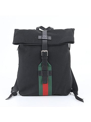Gucci Gucci Sherry Line 337075 Leather Backpack Shoulder Bag Black Men's (view 1)