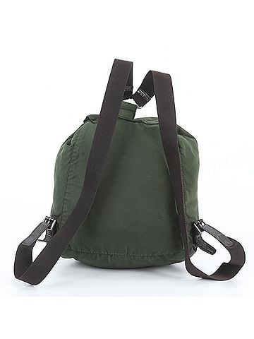 Prada Prada Tessuto Nylon Triangle Logo Leather Backpack for Women (view 2)