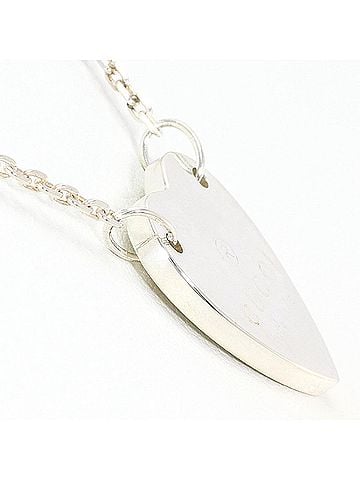 Gucci Gucci trademark heart silver necklace, total weight 8.3g, 48cm, like new. (view 2)