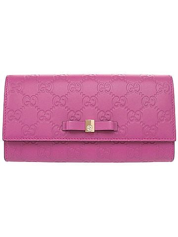 Gucci Gucci Guccissima Ribbon Motif 388679 Leather Purple Long Wallet 0482GUCCI (view 1)