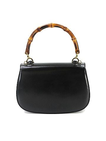 Gucci Gucci Bamboo Mini 2-way Hand/Shoulder Handbag, Leather, Black, 000 2046 0188, Gold Hardware, Bag (view 2)