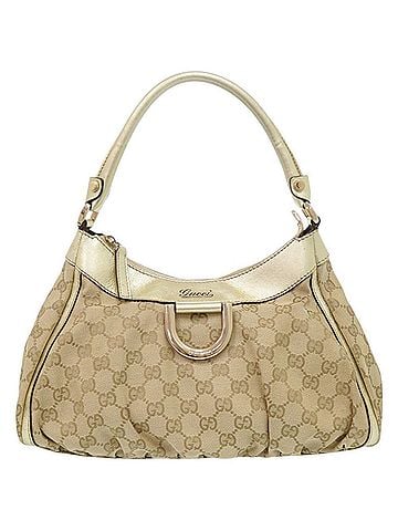 Gucci Gucci Guccissima Abbey 190525 GG Canvas Beige Gold Handbag 0132GUCCI (view 1)