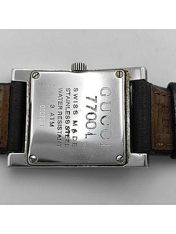 Gucci GUCCI watch 7700L, silver stainless steel leather, women's. (view 2)
