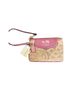 Coach Graphic Tan Pink Leather Wristlet One size - photo 2