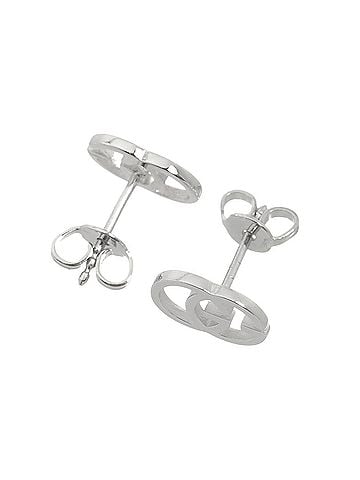 Gucci Gucci GG Running Earrings, 18K White Gold (750), Pierced Earrings (view 2)