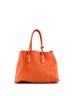 Prada 100% Leather Orange Cuir Double Tote Leather Large One size - photo 4