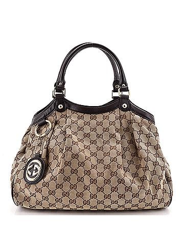 Gucci Sukey Tote GG Canvas with Leather Medium (view 1)