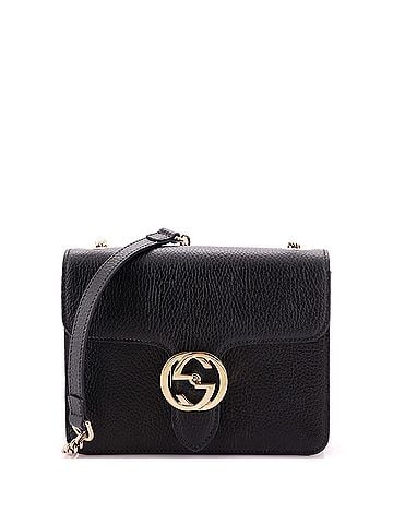 Gucci Interlocking Shoulder Bag Leather Small (view 1)
