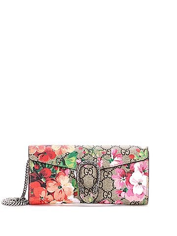 Gucci Dionysus Chain Wallet Blooms Print GG Coated Canvas Long (view 1)