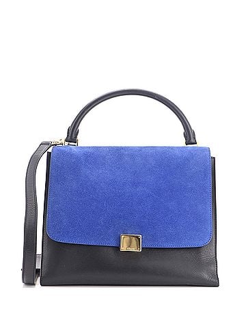 Céline Tricolor Trapeze Bag Suede Medium (view 1)
