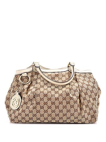 Gucci Sukey Tote GG Canvas with Leather Medium (view 1)