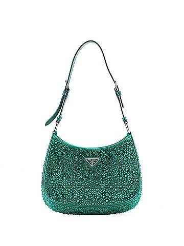Prada Cleo Shoulder Bag Crystal Embellished Satin Small (view 1)