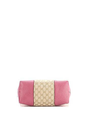 Gucci Bree Convertible Top Handle Bag GG Canvas with Leather Medium (view 2)