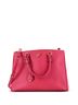 Prada 100% Leather Pink Double Zip Lux Tote Saffiano Leather Medium One size - photo 1