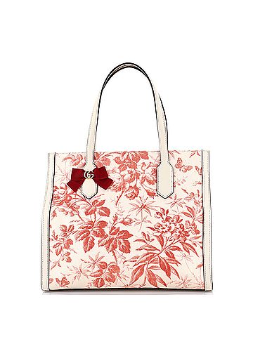 Gucci GG Ribbon Tote Coated Printed Canvas Medium (view 1)