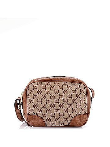 Gucci Bree Disco Crossbody Bag GG Canvas with Leather Mini (view 1)
