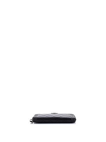 Chanel Boy Zip Around Wallet Quilted Lambskin Long (view 2)