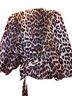 Edited Animal Print Black Brown White Blouse Size M - photo 2