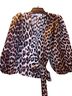 Edited Animal Print Black Brown White Blouse Size M - photo 1