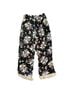 Zara 100% Polyester Floral Black Pink Casual Pants Size M - photo 2