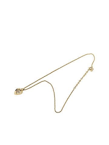 Dior Gold Plated Strass CD Heart Pendant Necklace (view 1)