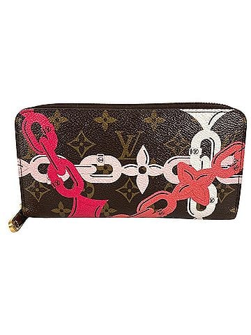 Louis Vuitton LOUIS VUITTON M41905 Monogram Bay Chain Print Zippy Wallet Long Round Zipper Canvas Women's Brown (view 1)