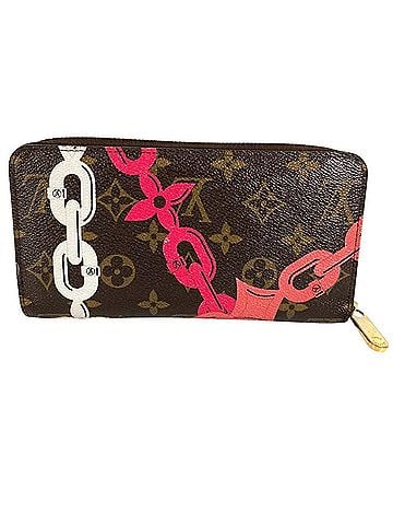Louis Vuitton LOUIS VUITTON M41905 Monogram Bay Chain Print Zippy Wallet Long Round Zipper Canvas Women's Brown (view 2)