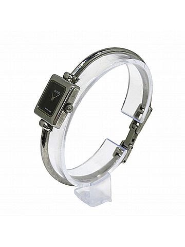 Gucci Gucci watch, total weight 23.6g, stainless steel, quartz movement, black dial, 1900L. (view 2)