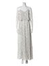 Halston 100% Polyester 100% Polyester Print White Black Casual Dress Size 2 - photo 1