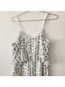 Halston 100% Polyester 100% Polyester Print White Black Casual Dress Size 2 - photo 9