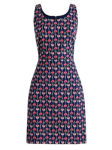 J.Crew Factory Store Floral Tailored Sleeveless Sheath Mini Dress Cocktail Dress (view 1)