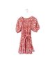 Oliphant 100% Cotton Print Red White Cocktail Dress Size M - photo 1