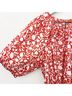 Oliphant 100% Cotton Print Red White Cocktail Dress Size M - photo 5