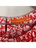 Oliphant 100% Cotton Print Red White Cocktail Dress Size M - photo 3