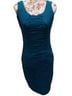 Roz & Ali 100% Polyester 100% Polyester Solid Teal Cocktail Dress Size 4 - photo 1