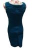 Roz & Ali 100% Polyester 100% Polyester Solid Teal Cocktail Dress Size 4 - photo 2