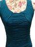 Roz & Ali 100% Polyester 100% Polyester Solid Teal Cocktail Dress Size 4 - photo 3