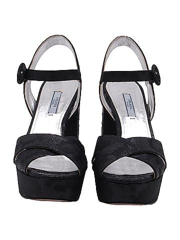 Prada Prada Slingback Pumps in Black Suede (view 2)