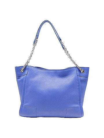 Tory Burch Tory Burch Small Britten Chain Tote Bag in Blue Leather (view 2)